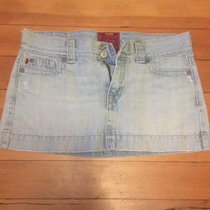 Hollister Light-Wash Denim Mini Skirt